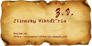 Zlinszky Viktória névjegykártya